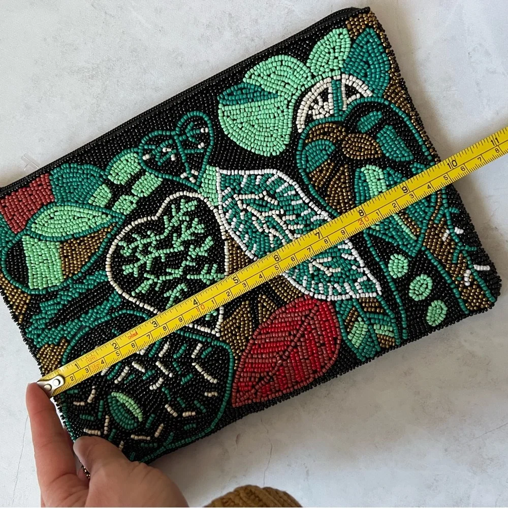 NWOT World Market Beaded Gorgeous Cloth Purse